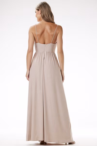Sukienka Model A696 Beige - awama — zdjęcie 3