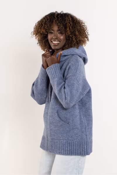 Sweter Damski Model A755 Blue - awama — zdjęcie 2