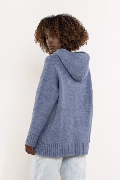 Sweter Damski Model A755 Blue - awama — zdjęcie 3