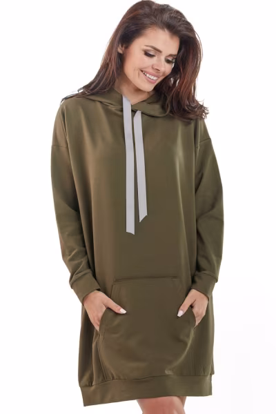 Bluza Damska Model A212 Khaki - awama — zdjęcie 1