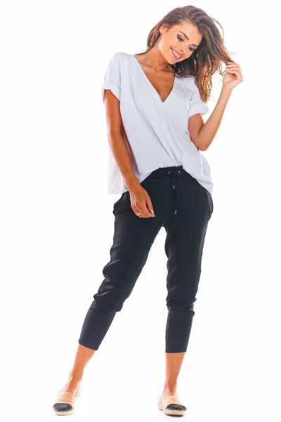 Spodnie Damskie Model A306 Black - awama — zdjęcie 1