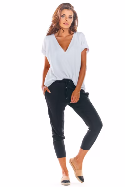 Spodnie Damskie Model A306 Black - awama — zdjęcie 2
