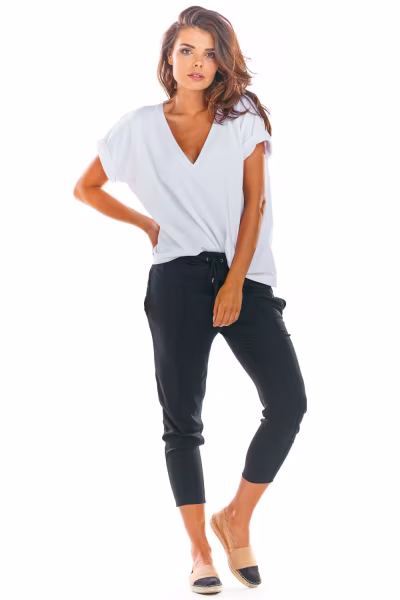 Spodnie Damskie Model A306 Black - awama — zdjęcie 3
