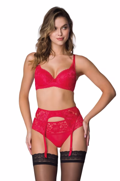 Stringi Model Hannah S-0115/4 Red - Mat — zdjęcie 2