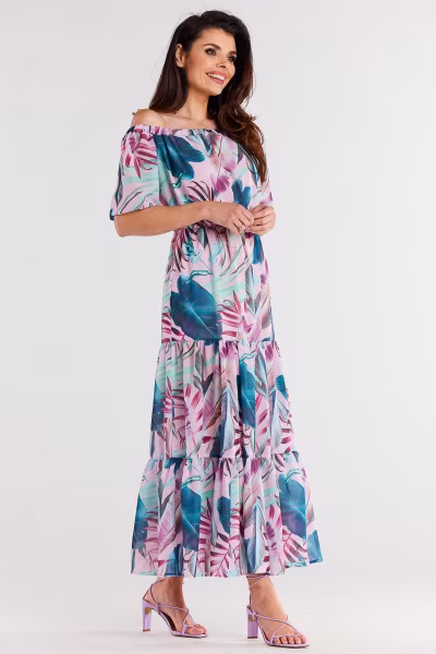 Sukienka Model A504 Tropical - awama — zdjęcie 2