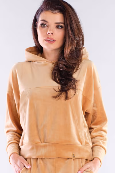 Bluza Damska Model A412 Beige - awama — zdjęcie 1