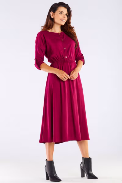 Sukienka Model A452 Bordo - awama — zdjęcie 2