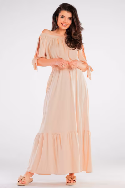 Bluzka Model A430 Beige - awama — zdjęcie 1