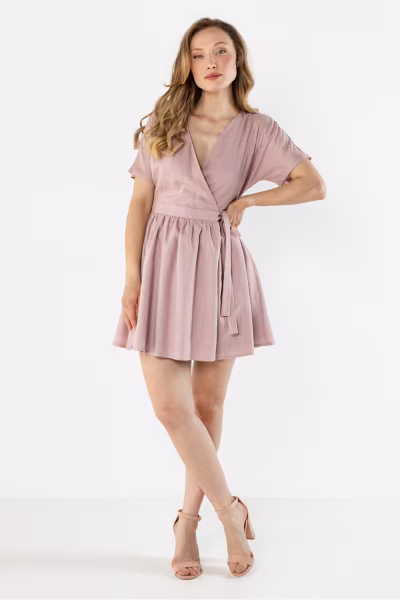 Sukienka Model A769 Dirty Pink - awama — zdjęcie 2