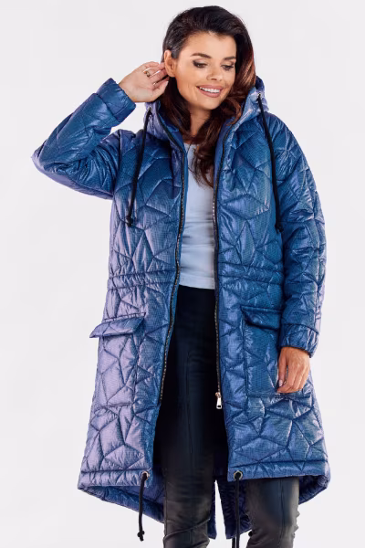 Kurtka Damska Model A538 Navy - awama — zdjęcie 1