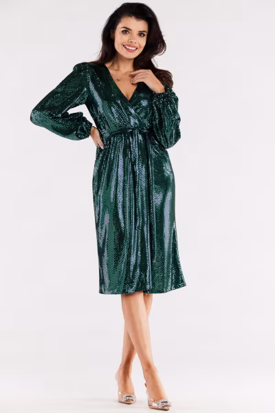 Sukienka Model A564 Green Dots - awama — zdjęcie 2