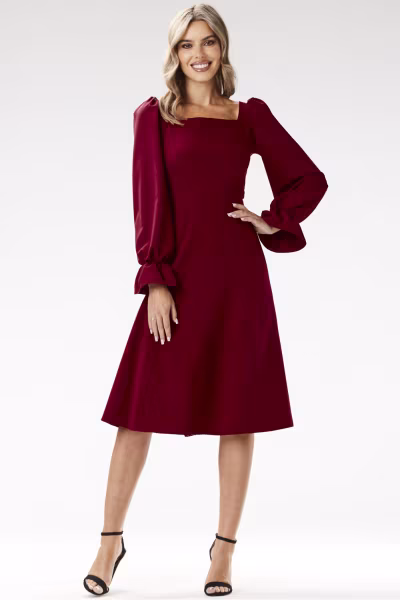 Sukienka Model A695 Claret - awama — zdjęcie 2