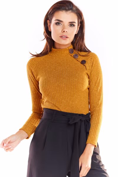 Sweter Damski Model A315 Camel - awama — zdjęcie 1