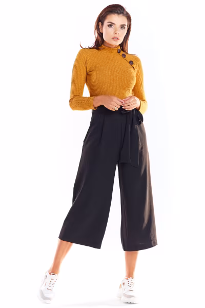 Sweter Damski Model A315 Camel - awama — zdjęcie 2