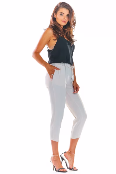 Spodnie Damskie Model A306 Beige - awama — zdjęcie 2