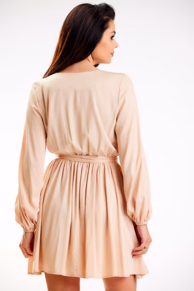 Sukienka Model A577 Beige - awama — zdjęcie 3