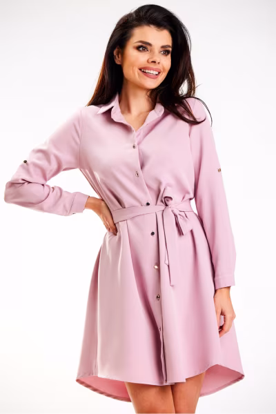 Sukienka Model A568 Dirty Pink - awama — zdjęcie 1