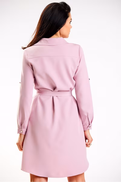 Sukienka Model A568 Dirty Pink - awama — zdjęcie 3