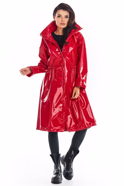 Płaszcz Damski Model A382 Red - awama — zdjęcie 2