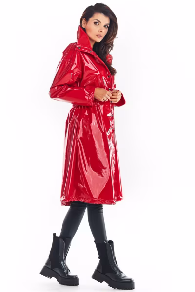 Płaszcz Damski Model A382 Red - awama — zdjęcie 3