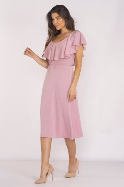 Sukienka Model A659 Dirty Pink - awama — zdjęcie 2