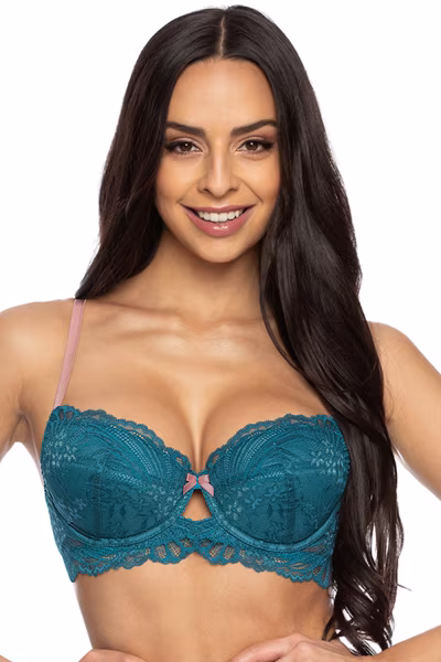 Biustonosz push up  Biuetonosz Push-up Model 3525/11 Sybilla Turkus - Mat — zdjęcie 1