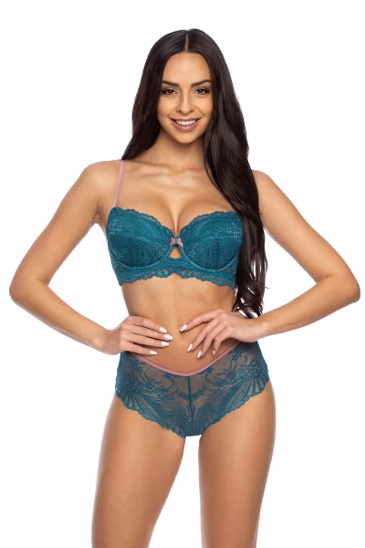 Biustonosz push up  Biuetonosz Push-up Model 3525/11 Sybilla Turkus - Mat — zdjęcie 2