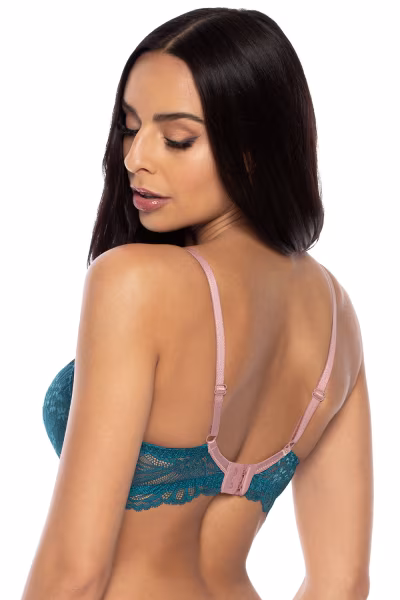 Biustonosz push up  Biuetonosz Push-up Model 3525/11 Sybilla Turkus - Mat — zdjęcie 3