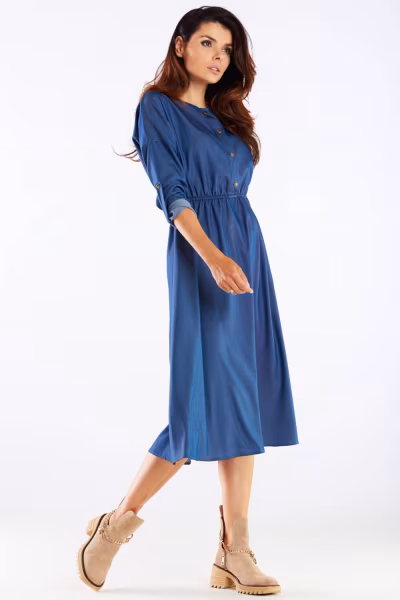 Sukienka Model A452 Blue - awama — zdjęcie 2