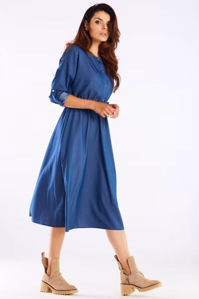 Sukienka Model A452 Blue - awama — zdjęcie 3