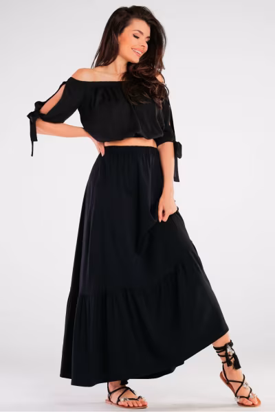 Bluzka Model A430 Black - awama — zdjęcie 2