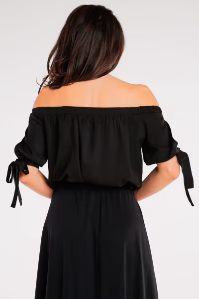 Bluzka Model A430 Black - awama — zdjęcie 3