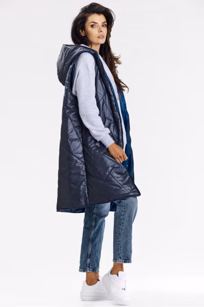 Kamizelka Model A683 Navy - awama — zdjęcie 2