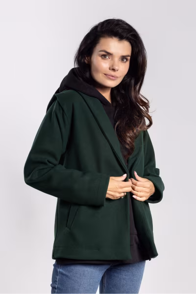 Kurtka Damska Model A752 Bottle Green - awama — zdjęcie 2