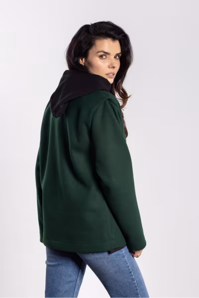 Kurtka Damska Model A752 Bottle Green - awama — zdjęcie 3
