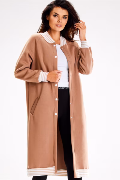 Bluza Damska Model A612 Beige - awama — zdjęcie 1