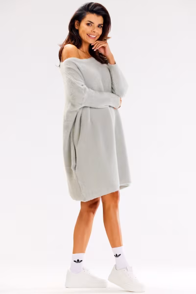 Sweter Damski Model A618 Grey - awama — zdjęcie 2