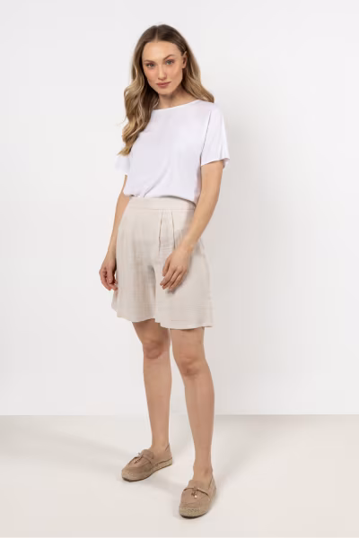 Spodnie Spodenki Model A721 Beige - awama — zdjęcie 1
