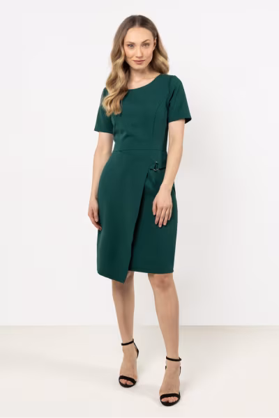 Sukienka Model A710 Bottle Green - awama — zdjęcie 2