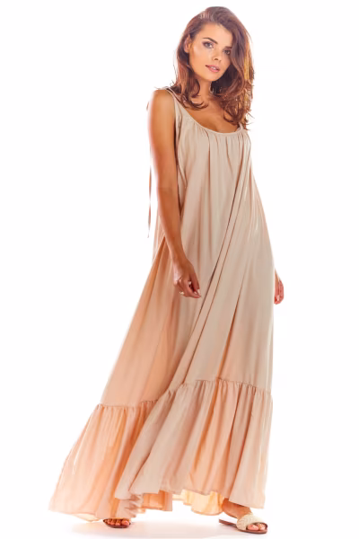 Sukienka Model A307 Beige - awama — zdjęcie 1