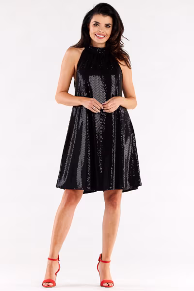 Sukienka Model A563 Black Dots - awama — zdjęcie 2