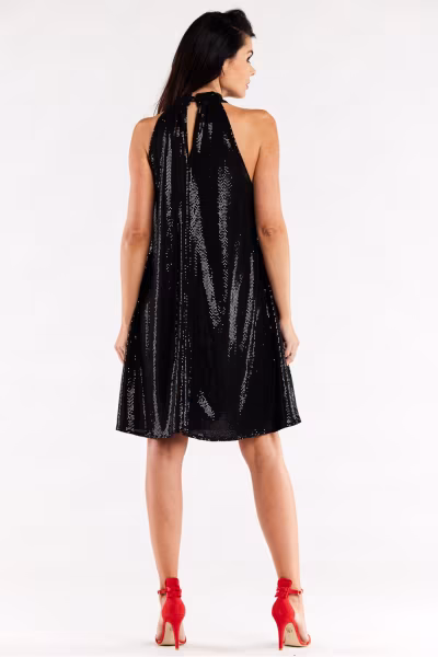 Sukienka Model A563 Black Dots - awama — zdjęcie 3
