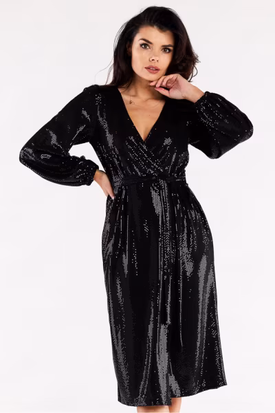 Sukienka Model A564 Black Dots - awama — zdjęcie 1