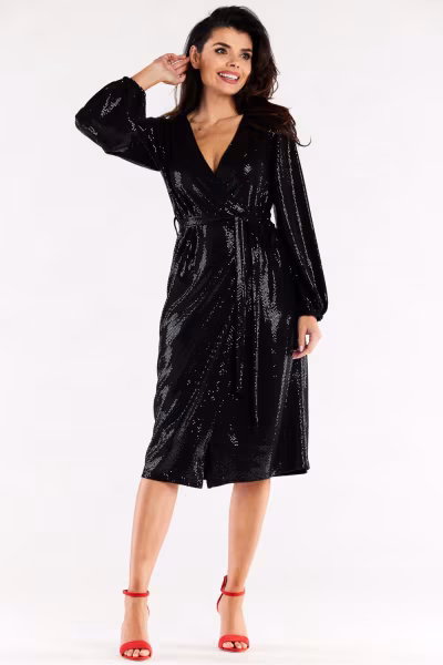 Sukienka Model A564 Black Dots - awama — zdjęcie 2