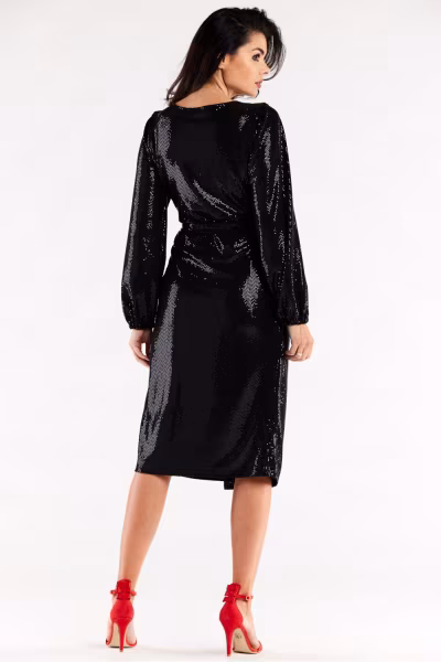 Sukienka Model A564 Black Dots - awama — zdjęcie 3