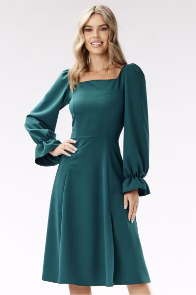 Sukienka Model A695 Bottle Green - awama — zdjęcie 1