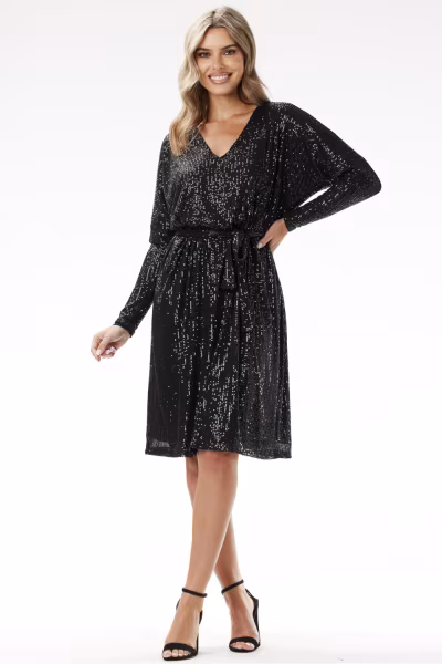 Sukienka Model A690 Black - awama — zdjęcie 2