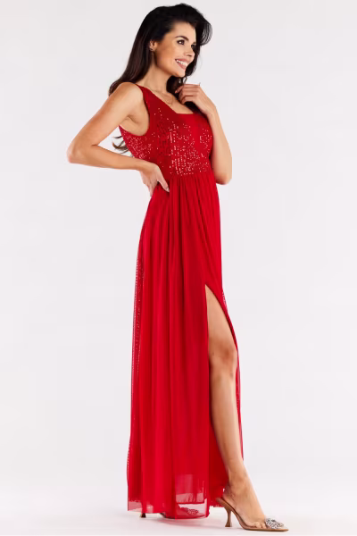 Sukienka Model A486 Red - awama — zdjęcie 2