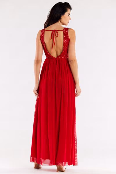 Sukienka Model A486 Red - awama — zdjęcie 3