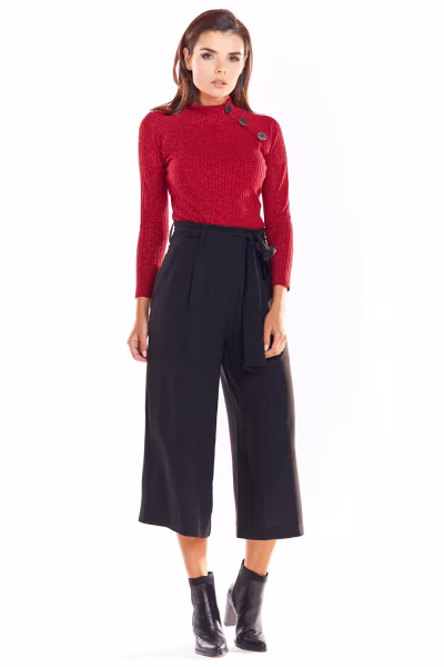 Sweter Damski Model A315 Bordo - awama — zdjęcie 2